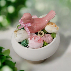 Madárkás tavaszi asztaldísz  - Meska.hu