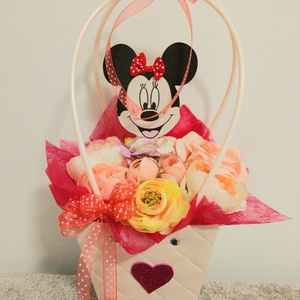 Minnie-s ballagási virágtáska  - Meska.hu