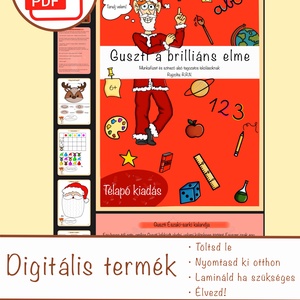Guszti a brilliáns elme, digitális fejlesztő munkafüzet és színező 6-7 éves kis felfedezőknek (MIKULÁS kiadás) - művészet - grafika & illusztráció - digitális - Meska.hu