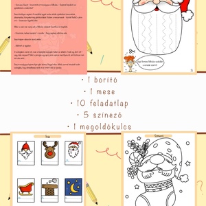 Guszti a brilliáns elme, digitális fejlesztő munkafüzet és színező 6-7 éves kis felfedezőknek (MIKULÁS kiadás) - művészet - grafika & illusztráció - digitális - Meska.hu