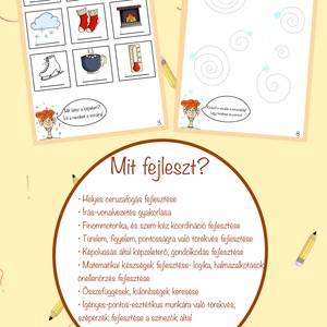 Guszti a briliáns elme (Téli feladatlapok, nyomtatható foglalkoztató gyerekeknek, színezők iskolásoknak)  - játék & sport - készségfejlesztő és logikai játék - memória játékok - Meska.hu