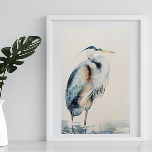 Szürkegém/ akvarell nyomat limitált, számozott - Meska.hu