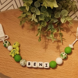 Dinós szilikon cumilánc  - játék & sport - 3 éves kor alattiaknak - cumilánc - Meska.hu