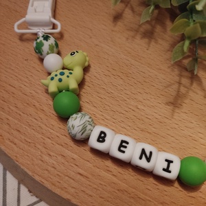 Dinós szilikon cumilánc  - játék & sport - 3 éves kor alattiaknak - cumilánc - Meska.hu