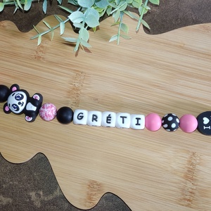 Pandás szilikon cumilánc  - Meska.hu