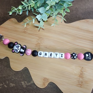 Pandás szilikon cumilánc  - baba - mama - baba játékok - cumilánc - Meska.hu