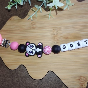 Pandás szilikon cumilánc  - baba - mama - baba játékok - cumilánc - Meska.hu