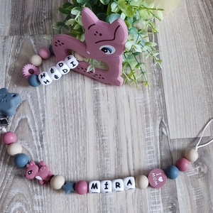 Őzikés szilikon cumilánc  - Meska.hu