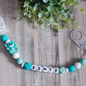 Egyedi szilikon cumilánc , Baba - mama, Baba játékok, Cumilánc, Gyöngyfűzés, gyöngyhímzés, MESKA