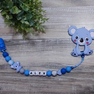 Koalás szilikon cumilánc rágókával  - baba - mama - baba játékok - cumilánc - Meska.hu