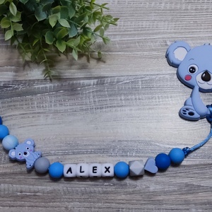 Koalás szilikon cumilánc rágókával  - baba - mama - baba játékok - cumilánc - Meska.hu