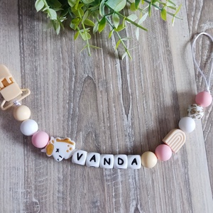 Unikornis egyedi szilikon cumilánc , Baba - mama, Baba játékok, Cumilánc, Gyöngyfűzés, gyöngyhímzés, MESKA