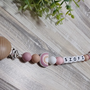 Szivárvány egyedi szilikon cumilánc  - baba - mama - baba játékok - cumilánc - Meska.hu