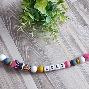 Húsvéti nyuszis egyedi cumilánc  - baba - mama - baba játékok - cumilánc - Meska.hu