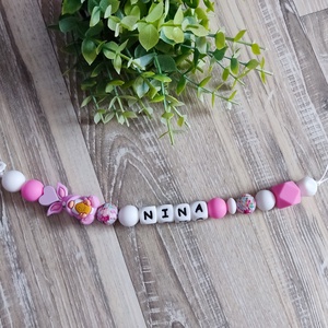 Húsvéti nyuszis egyedi cumilánc  - Meska.hu