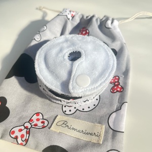 Mic-key button gyomorszondához alátét / g-tube covers Minnie egeres szürke - szépségápolás - egészségmegőrzési kellékek - Meska.hu