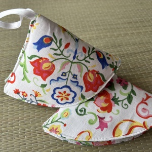 Edényfogó - szines virágos, Otthon & Életmód, Konyhafelszerelés, tálalás, Konyhai textil, Edényfogó & Edényfedő, Varrás, MESKA