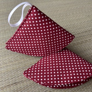 Edényfogó- bordó, pöttyös , Otthon & Életmód, Konyhafelszerelés, tálalás, Konyhai textil, Edényfogó & Edényfedő, Varrás, MESKA