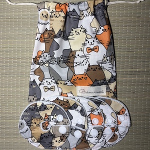 Mic-key button gyomorszondához alátét / g-tube covers barna cicás, Szépségápolás, Egészségmegőrzési kellékek, Varrás, MESKA