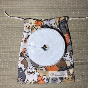 Mic-key button gyomorszondához alátét / g-tube covers barna cicás - szépségápolás - egészségmegőrzési kellékek - Meska.hu