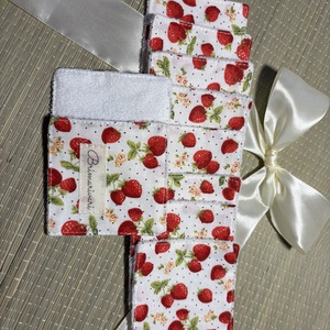 Arctisztító párna - epres - szépségápolás - arcápolás - arctisztító korong - Meska.hu