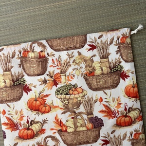 Nagy Kenyeres zsák -  barna tökös (30x45 cm) , Táska & Tok, Bevásárlás & Shopper táska, Kenyeres zsák, Varrás, MESKA