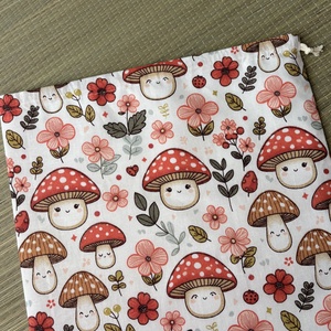 Nagy Kenyeres zsák - gombás (30x45 cm) , Táska & Tok, Bevásárlás & Shopper táska, Kenyeres zsák, Varrás, MESKA