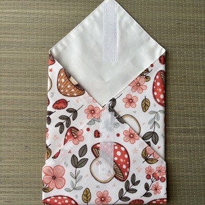 Gombás  újraszalvéta - táska & tok - uzsonna- & ebéd tartó - szendvics csomagoló - Meska.hu