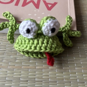 Horgolt könyvjelző béka , Könyv & Zene, Könyvjelző, , MESKA