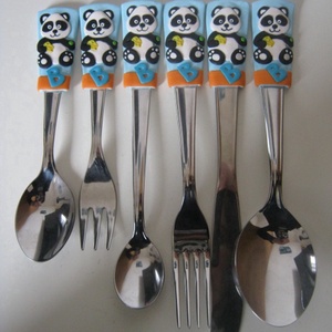 felnőtt méretű evőeszköz készlet Panda maci mintával -  - Meska.hu