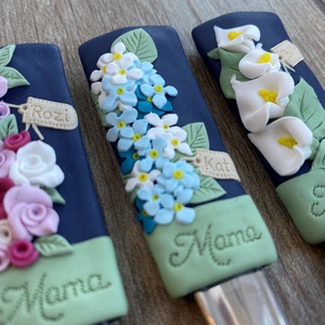 felnőtt méretű evőeszköz készlet -  virágok - otthon & életmód - konyhafelszerelés, tálalás - tálalás - kanál & villa - Meska.hu