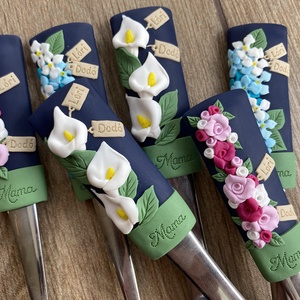 felnőtt méretű evőeszköz készlet -  virágok - otthon & életmód - konyhafelszerelés, tálalás - tálalás - kanál & villa - Meska.hu