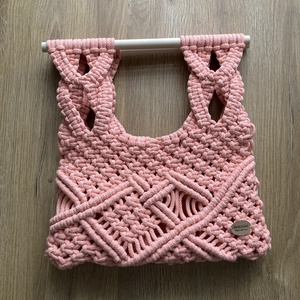 Barack makramé táska - táska & tok - bevásárlás & shopper táska - shopper, textiltáska, szatyor - Meska.hu