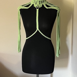Lime váll-ék - esküvő - kiegészítők - bolero és válltakaró - Meska.hu