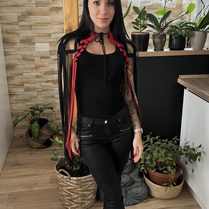 Rombusz makramé köpeny - esküvő - kiegészítők - bolero és válltakaró - Meska.hu