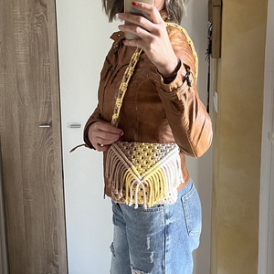 Rainbow makramé táska, Táska & Tok, Kézitáska & válltáska, Válltáska, Csomózás, MESKA