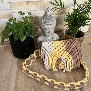 Rainbow makramé táska - táska & tok - kézitáska & válltáska - válltáska - Meska.hu