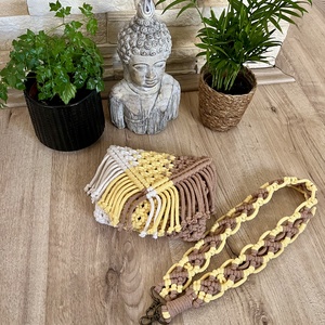 Rainbow makramé táska - táska & tok - kézitáska & válltáska - válltáska - Meska.hu