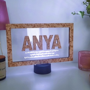 ANYA led lámpa, Otthon & Életmód, Lámpa, Hangulatlámpa, Gravírozás, pirográfia, Famegmunkálás, MESKA