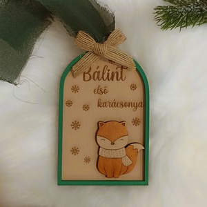Cuki karácsonyfadísz gyerekeknek, Karácsony, Karácsonyi lakásdekoráció, Karácsonyfadíszek, Gravírozás, pirográfia, Festett tárgyak, MESKA