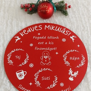 Mikulásváró tálca - karácsony - mikulás - mikulás ajándékok - Meska.hu