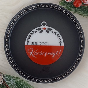 Plexi karácsonyfadísz - Boldog Karácsonyt! - karácsony - karácsonyi lakásdekoráció - karácsonyfadíszek - Meska.hu