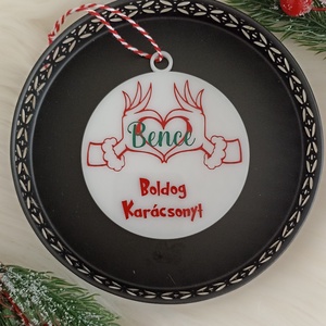 Fehér plexi karácsonyfadíszek - karácsony - karácsonyi lakásdekoráció - karácsonyfadíszek - Meska.hu
