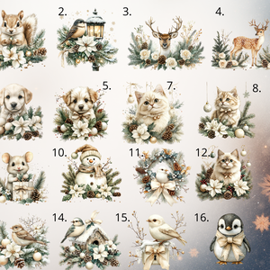 Állatos karácsonyfadíszek vintage stílusban - karácsony - karácsonyi lakásdekoráció - karácsonyfadíszek - Meska.hu