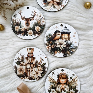 Színes karácsonyfadíszek vintage stílusban - karácsony - karácsonyi lakásdekoráció - karácsonyfadíszek - Meska.hu