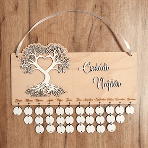 Családi naptár - életfa - Meska.hu