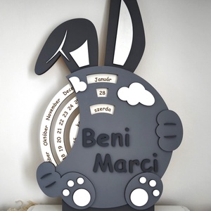 Öröknaptár gyerekeknek (nyuszi) - otthon & életmód - dekoráció - fali és függő dekoráció - falinaptár & öröknaptár - Meska.hu