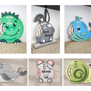 Öröknaptár gyerekeknek (bálna) - otthon & életmód - dekoráció - fali és függő dekoráció - falinaptár & öröknaptár - Meska.hu