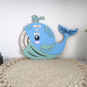 Öröknaptár gyerekeknek (bálna) - otthon & életmód - dekoráció - fali és függő dekoráció - falinaptár & öröknaptár - Meska.hu