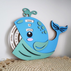 Öröknaptár gyerekeknek (bálna) - Meska.hu